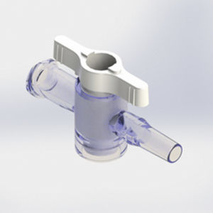 Connettore per perfusione con rubinetto - 561011 - Elcam Medical Italy - diritto / LUER®-lock