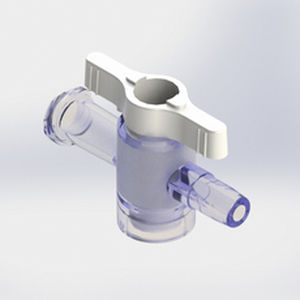 Connettore per perfusione con rubinetto - 561013 - Elcam Medical Italy - diritto / LUER®-lock