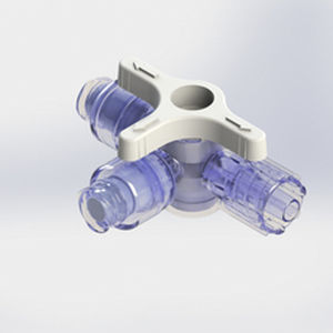 Connettore per perfusione con rubinetto - 581844 - Elcam Medical Italy - a T / LUER®-lock
