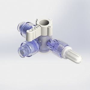 Connettore per perfusione con rubinetto - 581813 - Elcam Medical Italy - a T / LUER®-lock
