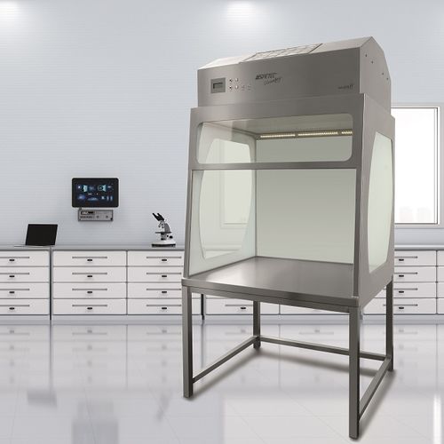 Workstation da laboratorio per camera bianca - CleanBoy® Plus - Spetec - da terra / con filtro HEPA / a flusso laminare