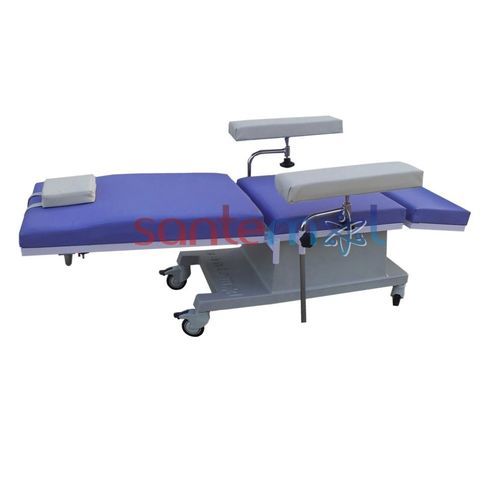 Poltrona per prelievo di sangue manuale - STM-6730 - SANTEMOL Group Medikal - a 3 sezioni / con rotelle