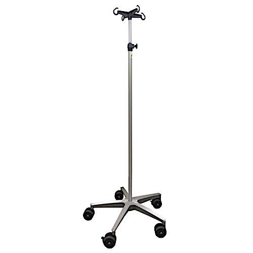Asta portaflebo con rotelle - NF-200 - MRIMED - 4 ganci / telescopica / in alluminio