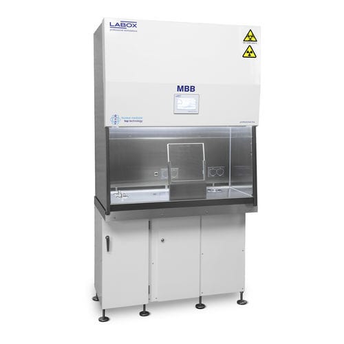 Workstation da laboratorio per preparazione di radioisotopi - MBB-12 NS - LABOX - da terra / a flusso laminare / con schermatura