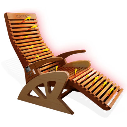 Lettino relax con schienale riscaldante -  Alto Confort Plus - Holl's - con schienale regolabile