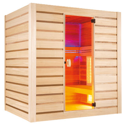 Sauna cabina - Hybride Combi  - Holl's - con generatore di vapore / a infrarossi
