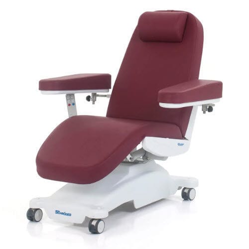 Poltrona per prelievo di sangue elettrica - BDC 12 - SCHRODER HEALTH PROJECTS - a 3 sezioni / con rotelle / Trendelenburg