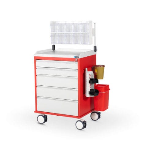 Carrello per anestesia - EMC 02 - SCHRODER HEALTH PROJECTS - ospedaliero / di emergenza / per farmaci