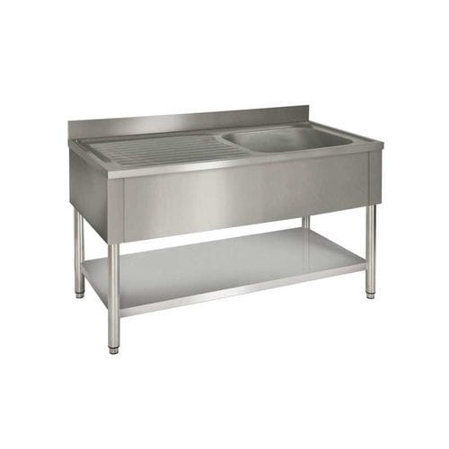 Lavandino da laboratorio - COM – SR - comfit s.r.l - 1 postazione / in acciaio inossidabile / con gocciolatoio