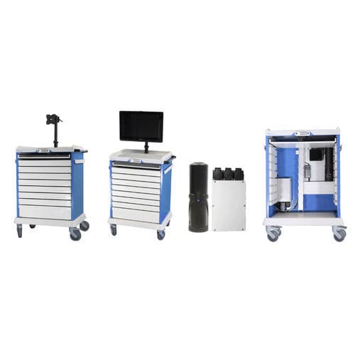 Carrello informatico di distribuzione di farmaci - ES10 POWER - IMPACT technologies - per caricamento di PC tablet / per pannello PC / con batteria
