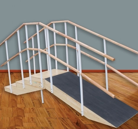 Scale per riabilitazione diritta tipo ponte - WMM175-Double  - Artimex Sport - con 2 corrimani / con rampa