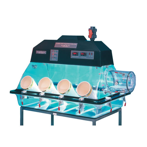 Glove box da laboratorio - 870 series - Plas-Labs - di contenimento / da terra / con filtro HEPA