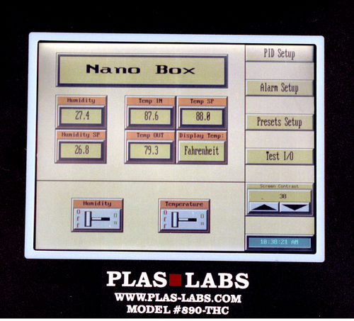 Glove box da laboratorio - 890-THC - Plas-Labs - da banco / a vuoto / in atmosfera controllata