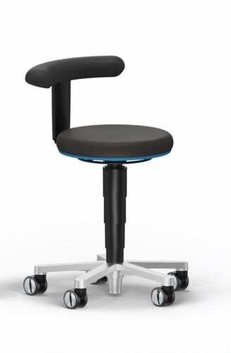 Sgabello da laboratorio - 9463L - Bimos - ad altezza regolabile / con rotelle / a forma di T
