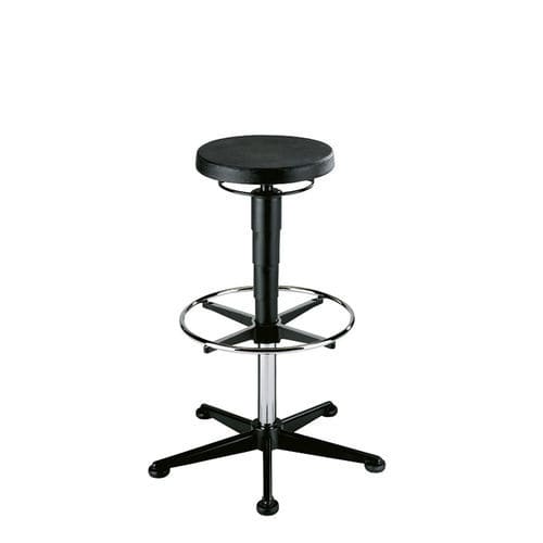 Sgabello da laboratorio - 9469 - Bimos - ad altezza regolabile / nero / marrone