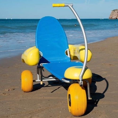 Sedia a rotelle manuale - BluBeach - DiGi Project - da spiaggia / pieghevole / con poggiagambe