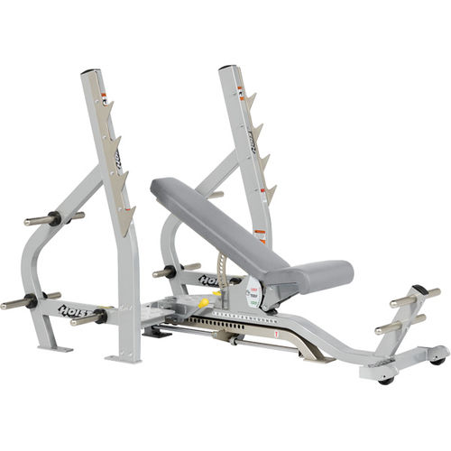 Panca per esercizi muscolari regolabile - CF-2179B - HOIST Fitness - con rastrelliera per bilancieri