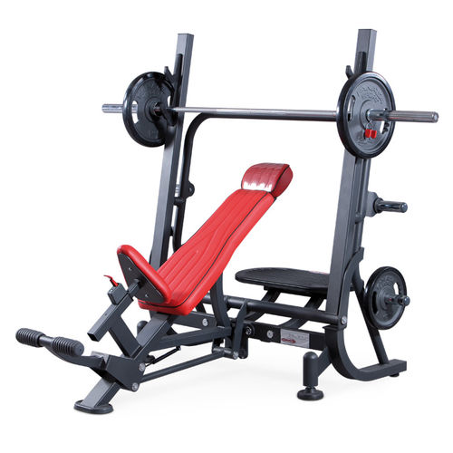 Panca per esercizi muscolari inclinata - FREEWEIGHT HP 1HP205 - Panatta - con rastrelliera per bilancieri