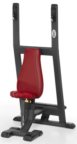 Panca per esercizi muscolari da seduti - 4SHO076/0 - Telju Fitness - con rastrelliera per bilancieri