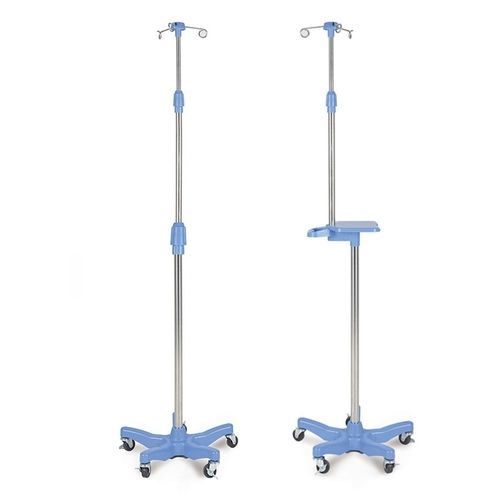 Asta portaflebo con rotelle - Promed Technology - 2 ganci / in acciaio inossidabile