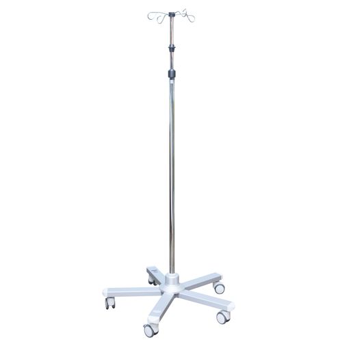 Asta portaflebo con rotelle - SR 01 1314  - Çağdaş Medical - 4 ganci / in acciaio inossidabile / in alluminio