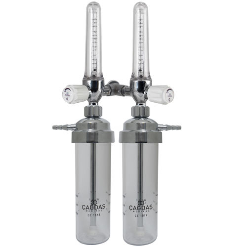Flussometro doppio - GE 05 series - Çağdaş Medical - di ossigeno / d'aria / per ospedali