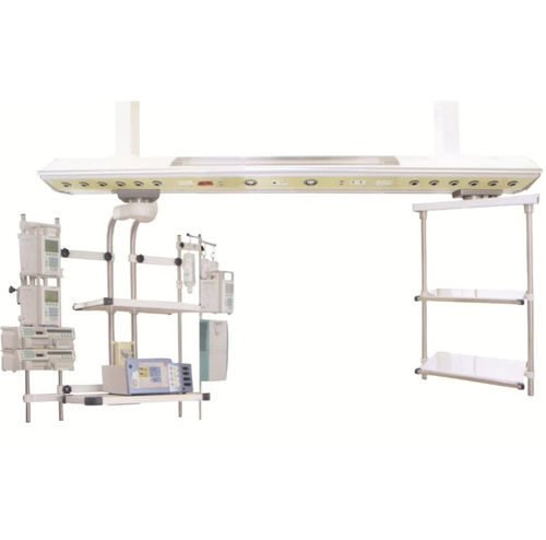 Braccio di distribuzione a soffitto - YB series - Çağdaş Medical - per terapia intensiva / per sala operatoria / con ripiani