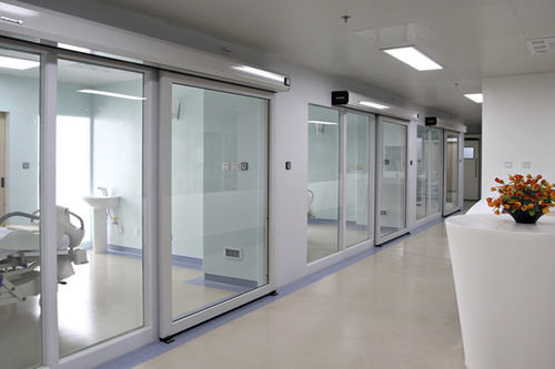 Porta per ospedale - Thermod - da laboratorio / scorrevole / in vetro