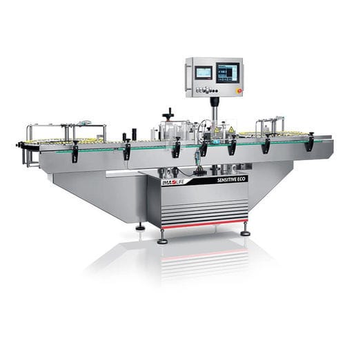 Etichettatrice per bottiglie - SENSITIVE ECO series - IMA Pharma - per container / per l'industria farmaceutica / automatica