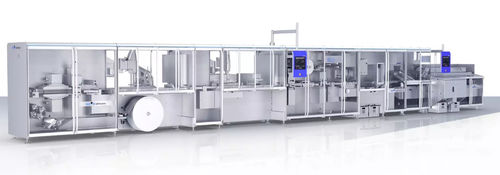 Macchina per imballaggi automatizzata - BLU 400 - Uhlmann - a pavimento / compatta / di solidi