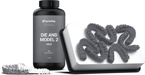 Materiale odontoiatrico in resina - Die and Model 2 Gray - SprintRay - per stampa 3D / biocompatibile