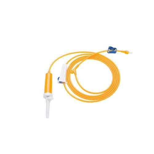 Set di infusione con camera di gocciolamento - LN series - Eraser Medical - con rubinetto / con connettore a Y / con filtro per la prevenzione della contaminazione da particelle