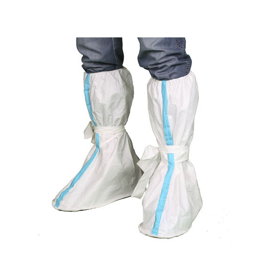 Copriscarpa con gambale per camere bianche - WLS7008 - Hubei Wanli Protective Products - in polipropilene / monouso / in tessuto non tessuto