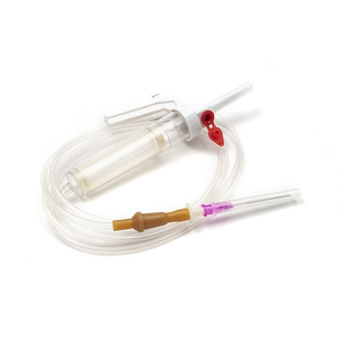 Set per trasfusione di sangue - Shandong Wuzhou Medical Equipment - in polivinilcloruro (PVC) / con camera di gocciolamento / con rubinetto