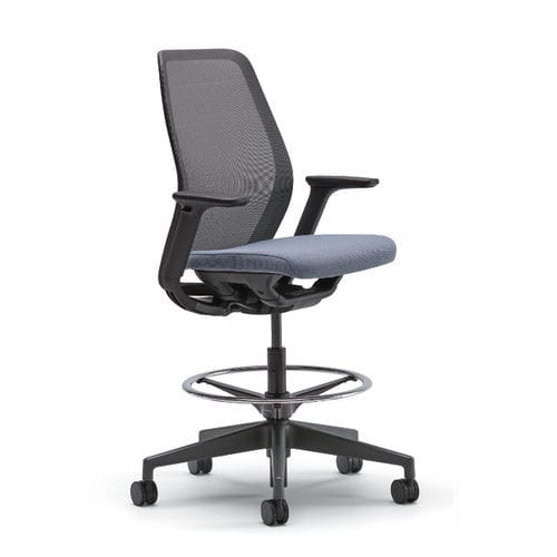 Sgabello per ambulatorio - Pli - Allsteel - ad altezza regolabile / con rotelle / con schienale