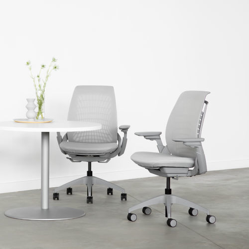 Sedia con braccioli - Mimeo Task - Allsteel - con rotelle / con schienale alto