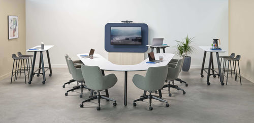 Tavolo da lavoro - Admix - Allsteel - per sala riunioni / da ufficio / ad altezza regolabile