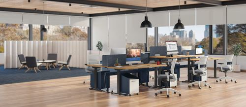 Tavolo da lavoro - Coordinate - The HON Company - da ufficio / rettangolare / ad altezza regolabile