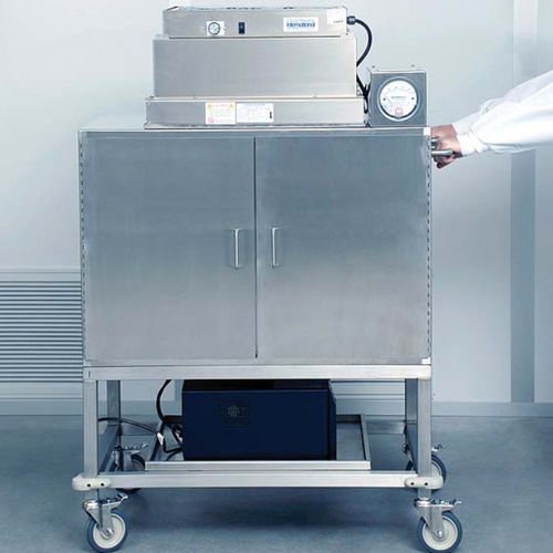 Carrello con batteria - Clean Rooms International - di trasporto / in acciaio inossidabile / con filtro HEPA