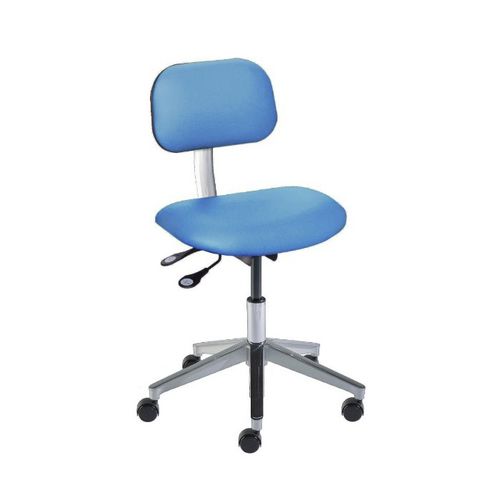 Sedia per camera bianca - BTW-H-RK - CLEATECH - con rotelle / ergonomica