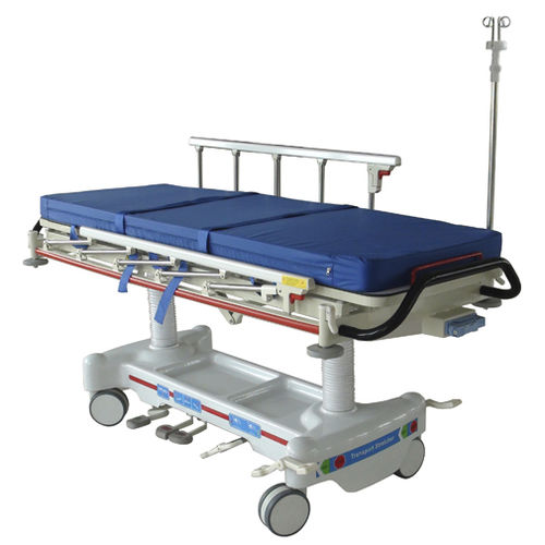 Barella con carrello da trasporto - HO-4002H - Hongkong Medi - di emergenza / per traumatologia / idraulica