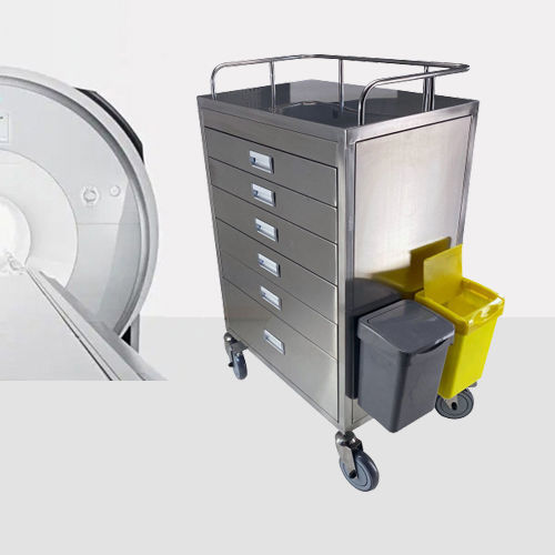 Carrello di stoccaggio - HO-M01 - Hongkong Medi - in acciaio inossidabile / 6 cassetti / con piano di appoggio