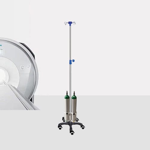 Asta portaflebo con rotelle - HO-03 - Hongkong Medi - 2 ganci / amagnetica / in acciaio inossidabile