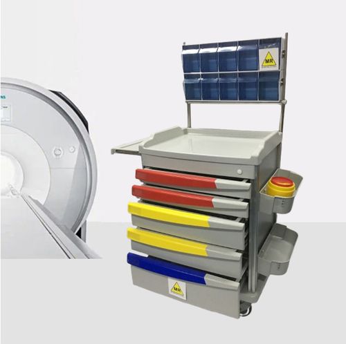 Carrello medico - HO-M05A - Hongkong Medi - in plastica / 5 cassetti / con contenitori