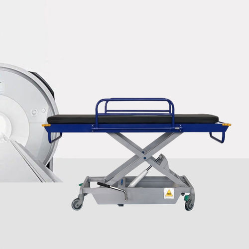 Barella con carrello per MRI - HO-709 - Hongkong Medi - idraulica / ad altezza regolabile / veterinaria