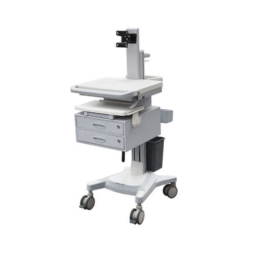 Carrello informatico per pannello PC - MK-PC04 - Zhangjiagang Medi Medical Equipment - ad altezza regolabile / con cassetti