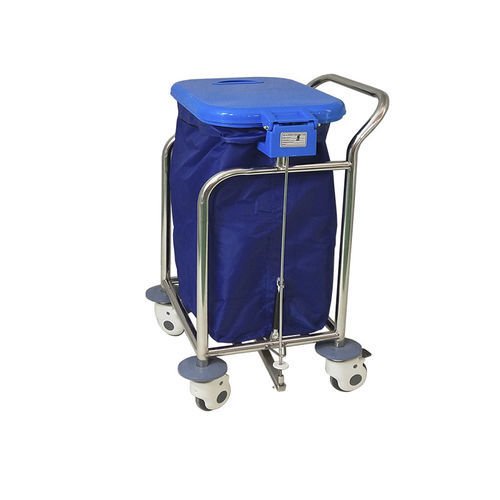 Carrello portabiancheria per sacchi sporchi - MK-S17 - Zhangjiagang Medi Medical Equipment - medico / da trasporto / 1 sacco
