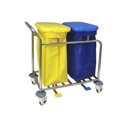 Carrello portabiancheria per sacchi sporchi - MK-S18 - Zhangjiagang Medi Medical Equipment - medico / di pulizia / portarifiuti