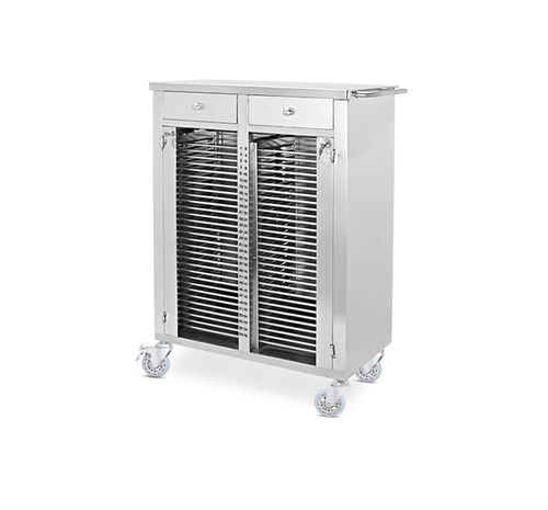 Carrello medico - MK-S11 - Zhangjiagang Medi Medical Equipment - per cartelle mediche / per trattamenti / in acciaio inossidabile