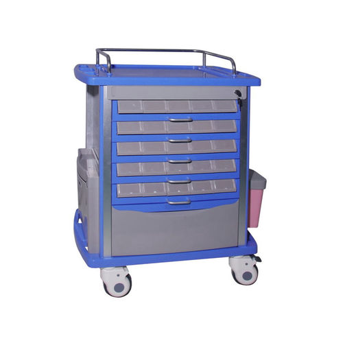 Carrello ospedaliero - MK-P11 - Zhangjiagang Medi Medical Equipment - di distribuzione di farmaci / in plastica / con contenitore laterale